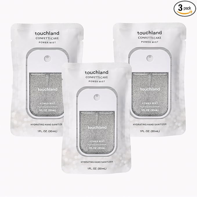 Touchland Hydrating Hand Sanitizer Spray, CONFETTI CAKE Trio Set, 1 FL. OZ. Travel Size Power Mis... | Amazon (US)