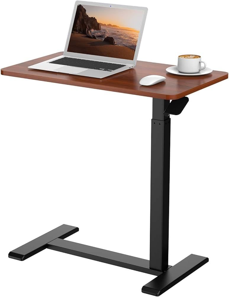 FLEXISPOT Medical Adjustable Overbed Bedside Table with Wheels Pneumatic Mobile Standing Desk Lap... | Amazon (US)