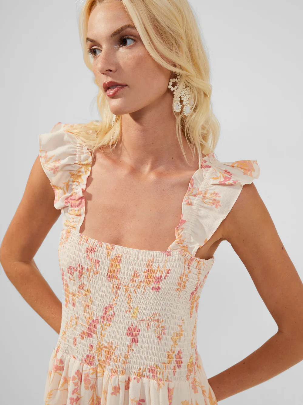 Diana Verona Drape Frill Dress | French Connection (US)