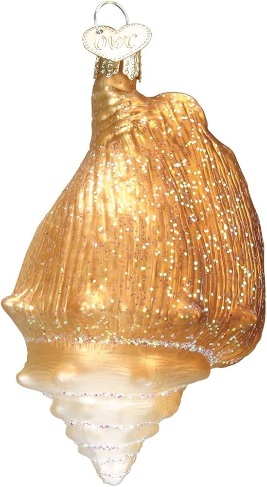 Old World Christmas Golden Seashell Glass Blown Ornament for Christmas Tree | Amazon (US)