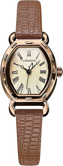 Women's Dainty Leather Band Vintage Ladies Waterproof Quartz Analog Square Dress & Casual Wrist W... | Amazon (US)