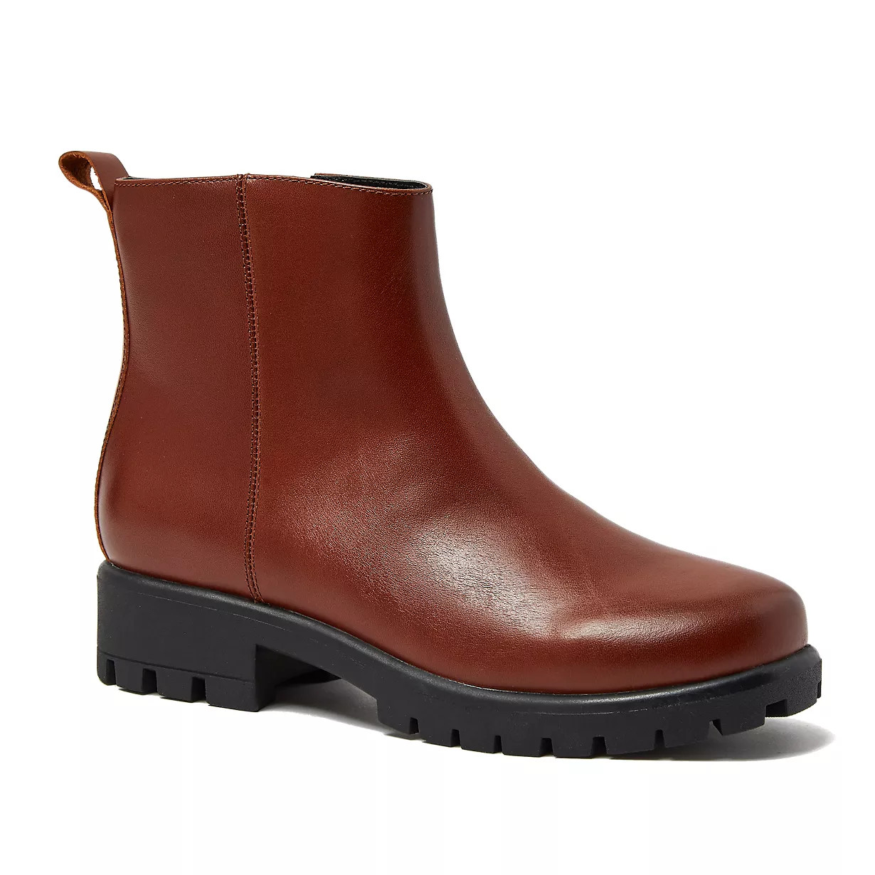 Women's Zip Up Leather Lug Boots | Lands' End (US)