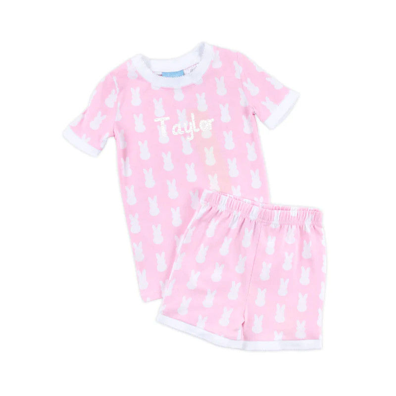 Bunny Peeps Pink Short Pajamas | Classic Whimsy