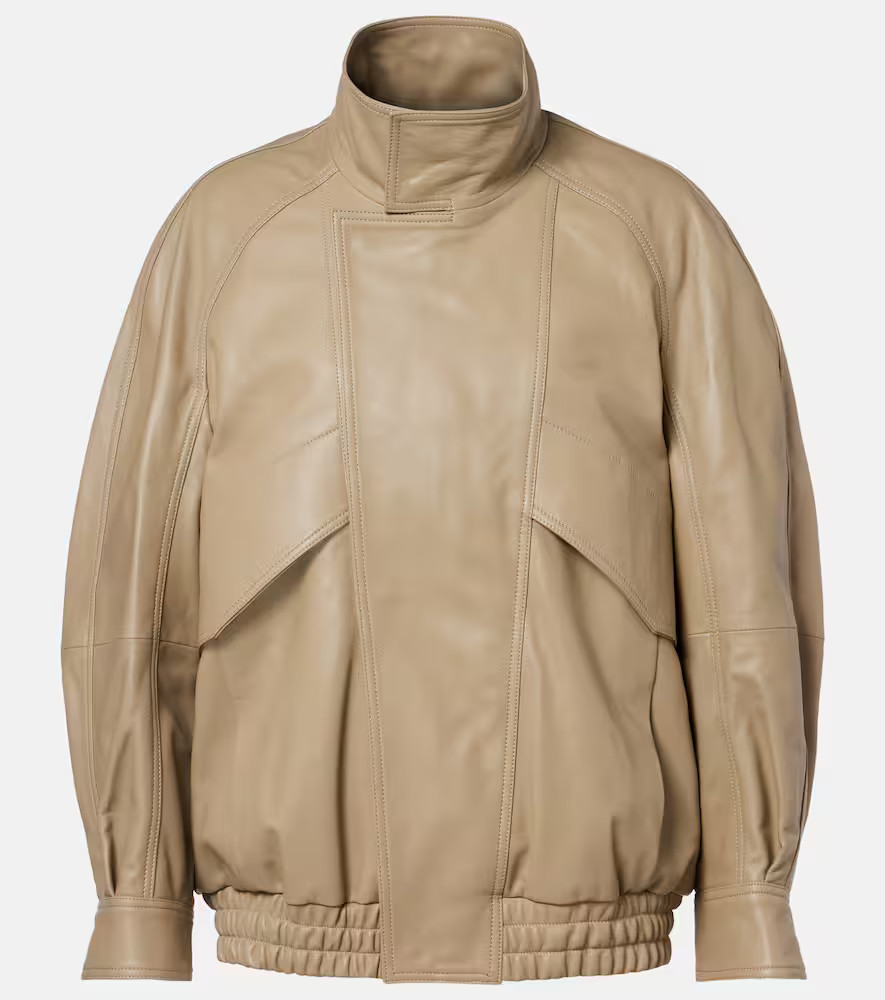 Nour Hammour Ariste leather bomber jacket | Mytheresa (US/CA)