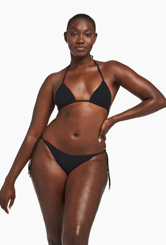 Gia Triangle Top - Black EcoLux | Vitamin A Swim