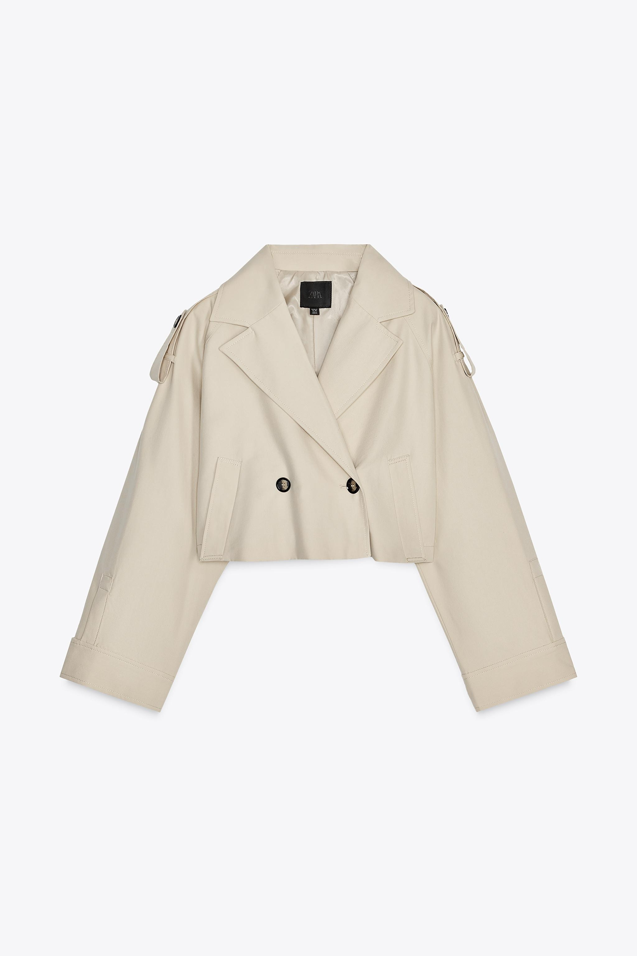 SHORT DOUBLE-BREASTED TRENCH COAT | Zara US