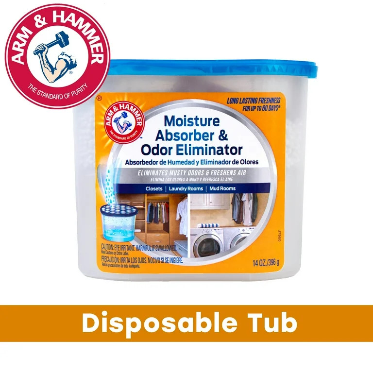Arm & Hammer Disposable Moisture Absorber, 14 oz. Tub, Fragrance Free | Walmart (US)