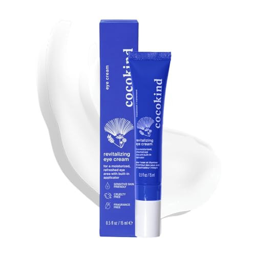 Revitalizing Eye Cream by Cocokind, Depuff & Reduce Fine Lines and Wrinkles, Cream for Firmer and Brighter Looking Eye Area, Hydrating with a Cool Metal Applicator Tip, 0.5 Fl Oz | Amazon (US)