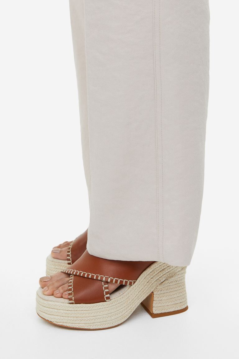 Heeled Leather Espadrilles | H&M (US)