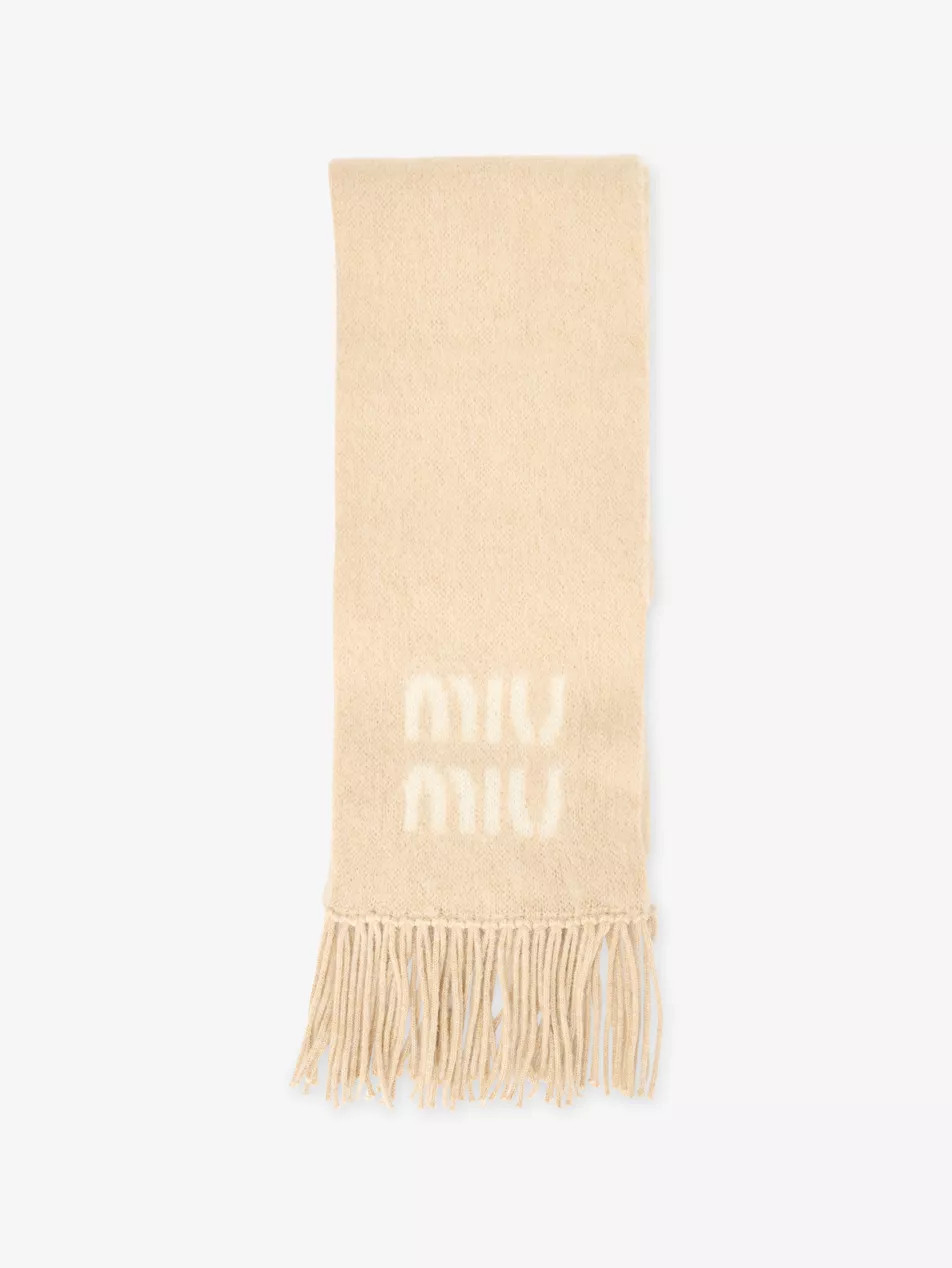 Fringed Brushed Wool-Blend Scarf | Selfridges