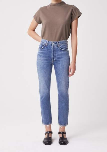 Riley High Rise Straight Crop in Frequency | AGOLDE