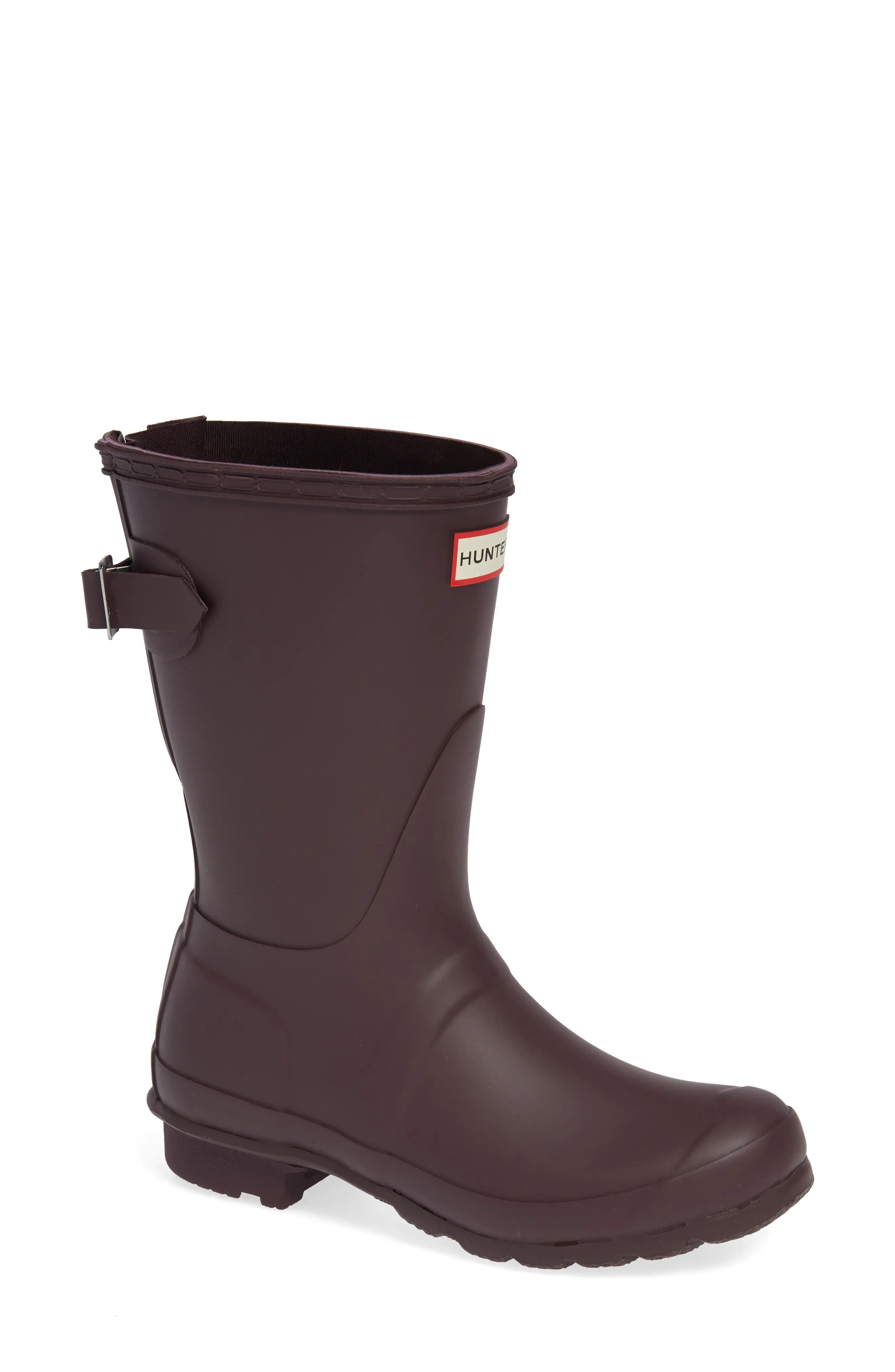 Hunter Original Short Back Adjustable Waterproof Rain Boot (Women) | Nordstrom