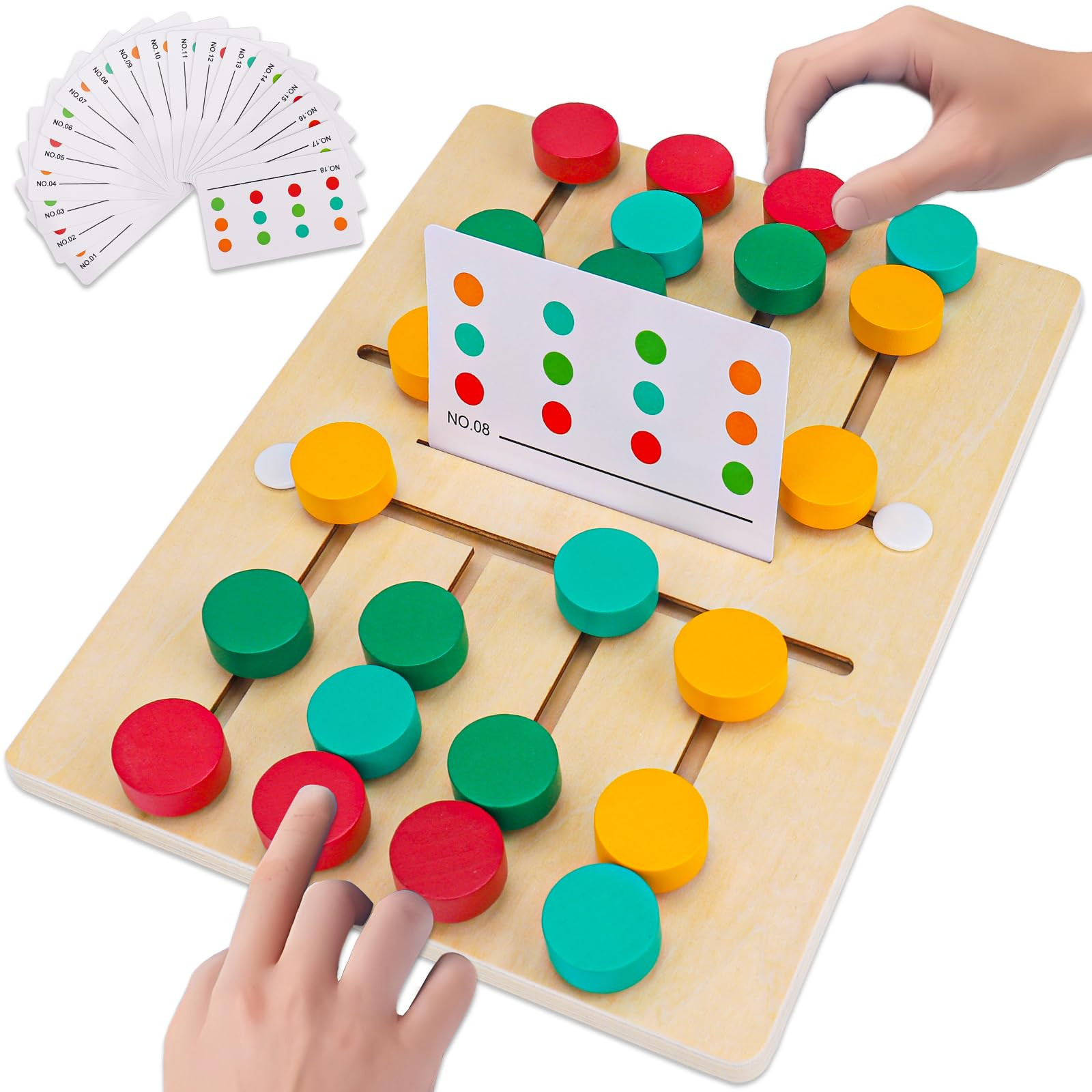 AugToy Montessori Color Matching Learning Toys Sliding Puzzle for Kids 3 4 5 6 7 Years Old Presch... | Amazon (US)