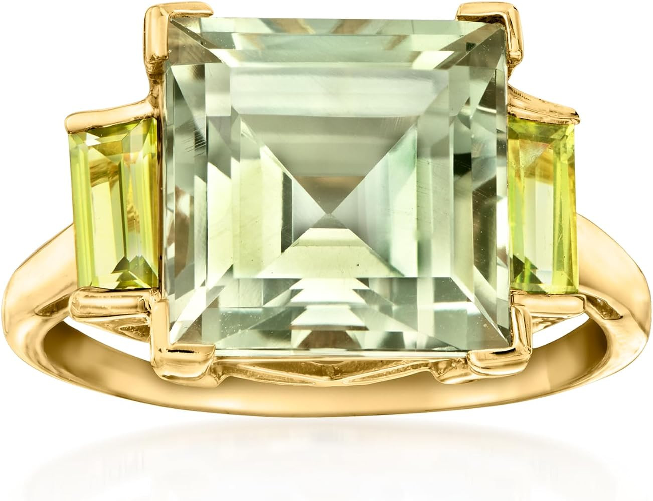 Ross-Simons 5.00 Carat Prasiolite and .80 ct. t.w. Peridot Ring in 18kt Gold Over Sterling | Amazon (US)