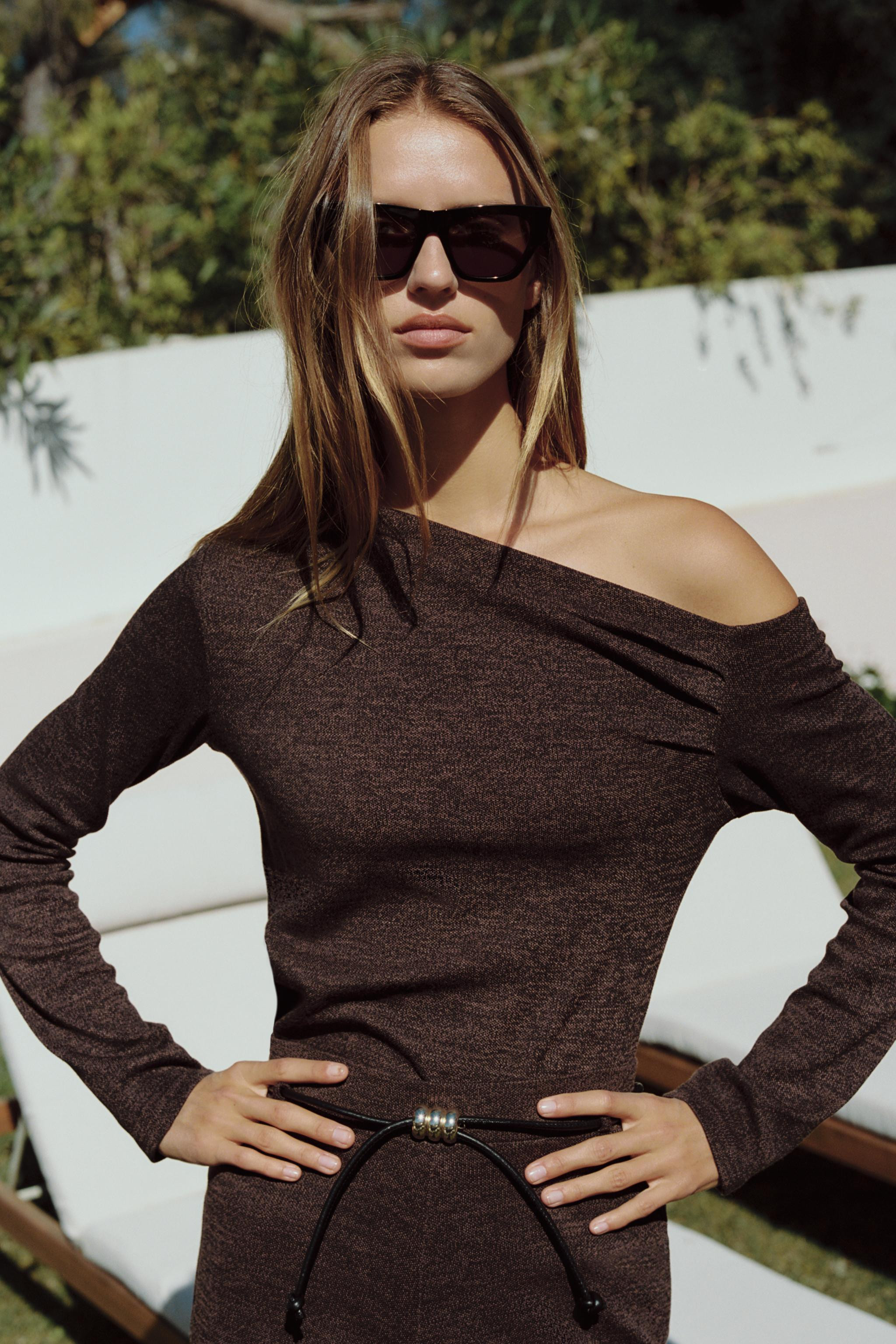 ASYMMETRIC PIQUÉ TOP | Zara US