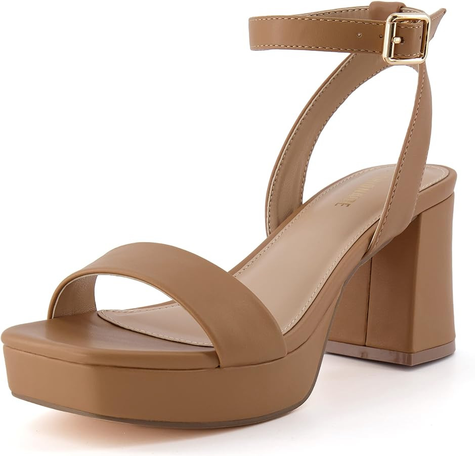 CUSHIONAIRE Women's Cherry platform dress sandal +Memory Foam and Wide Widths Available | Amazon (US)