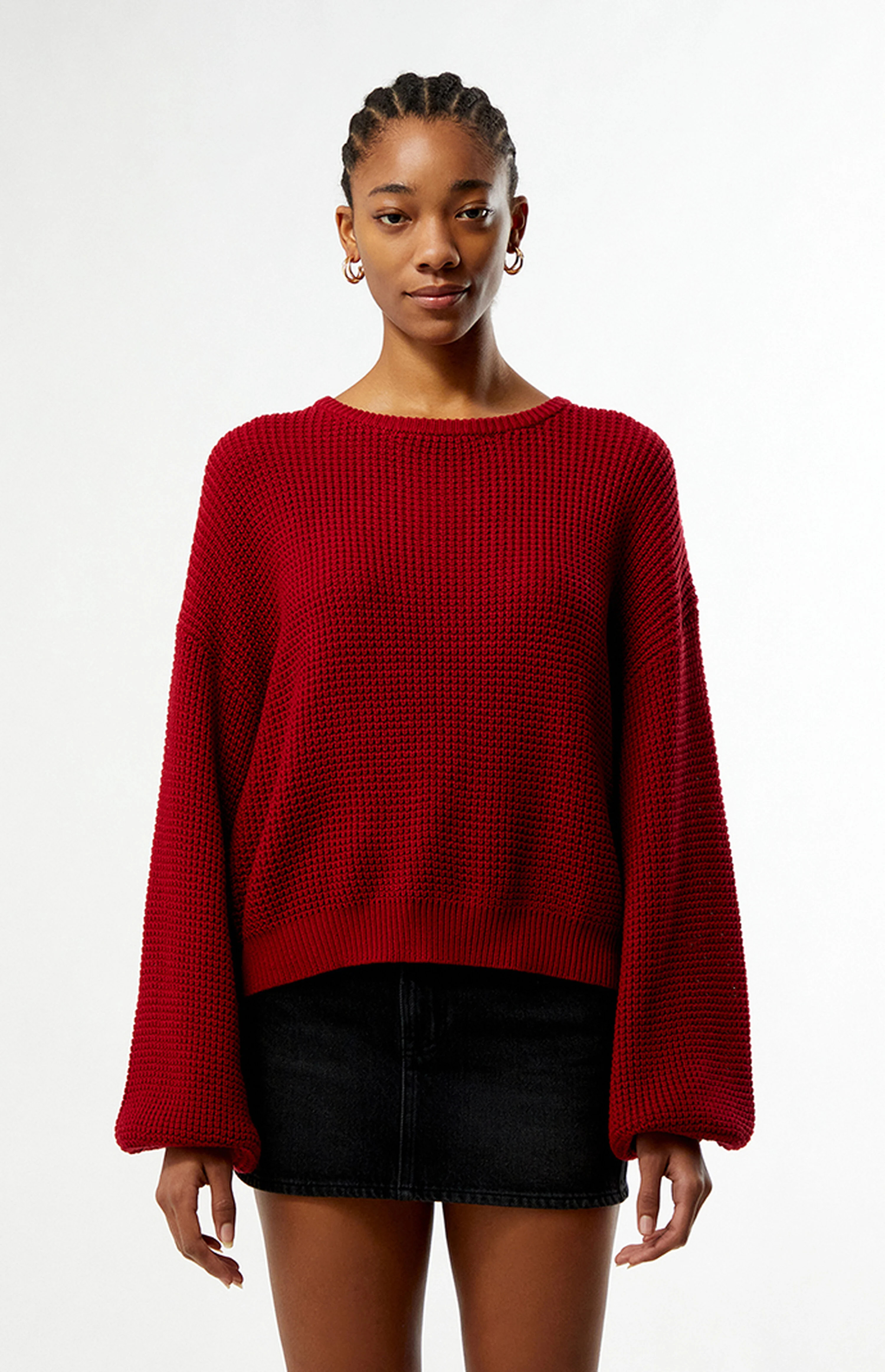 Rhythm Wine Classic Knit Crew Neck Sweater | PacSun