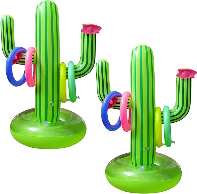 Inflatable Cactus Ring Toss Party Games - Cinco de Mayo Party/Mexican Fiesta Birthday Baby Shower... | Amazon (US)