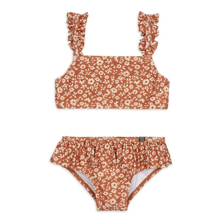 Modern Moments by Gerber Toddler Girl Ruffle Swimsuit, 12M-5T | Walmart (US)