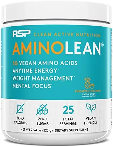 RSP Vegan AminoLean – All-in-One Natural Pre Workout, Amino Energy, Weight Management with Vega... | Amazon (US)