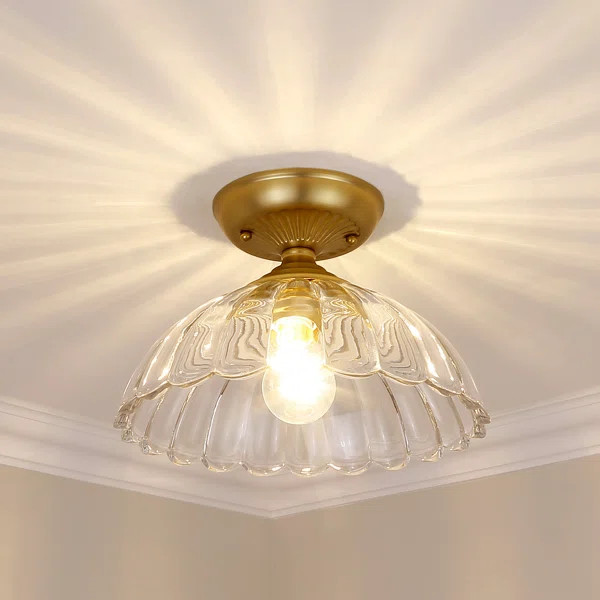 Iberville Glass Semi Flush Mount | Wayfair Professional