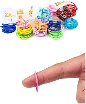 ZCOINS Elastic Hair Ties for Thin Hair,Ponytail Holders Value Pack for Newborn Girls,100pcs/pack ... | Amazon (UK)