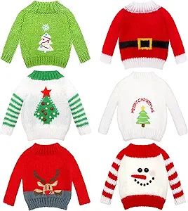 6 Pieces Christmas Elf Doll Clothes Christmas Elf Accessories Elf Outfit Small Sweater Elf Knitte... | Amazon (US)