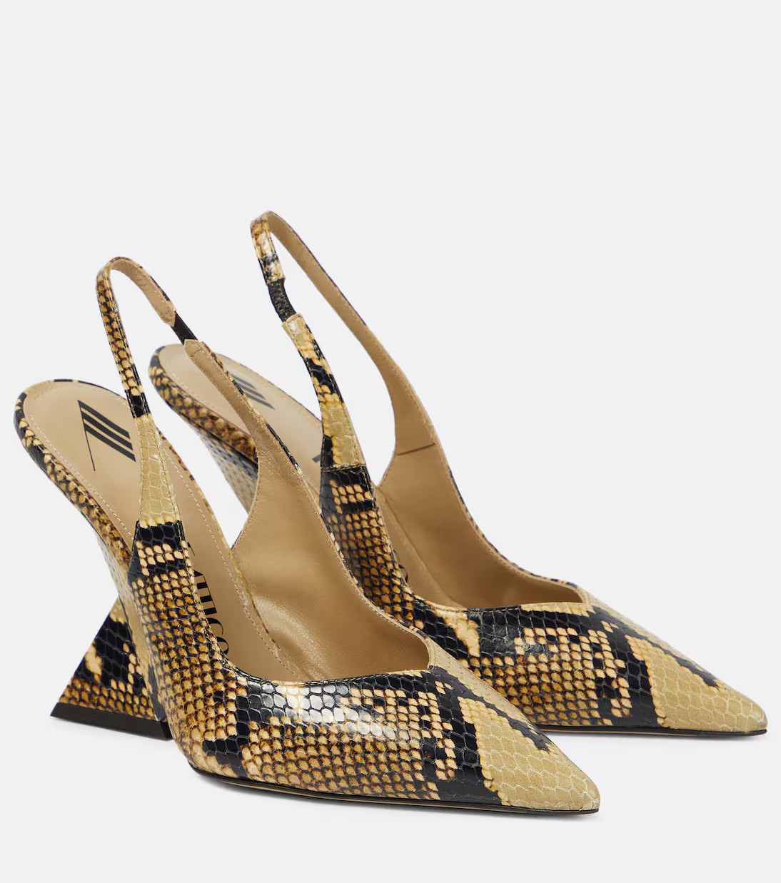 Cheope snake-effect leather slingback pumps | Mytheresa (US/CA)
