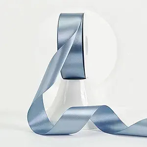 MEEDEE Dusty Blue Satin Ribbon 1-1/2 Inch Dusty Blue Ribbon Lux Satin Double Faced Satin Ribbon b... | Amazon (US)