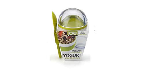 Joie Yogurt On The Go Portable Cup with Snap-On Spoon, Reusable Container with Separate Compartment for Granola, Durable and Leakproof, BPA-Free, Great for Lunches or Backpacks | Amazon (US)