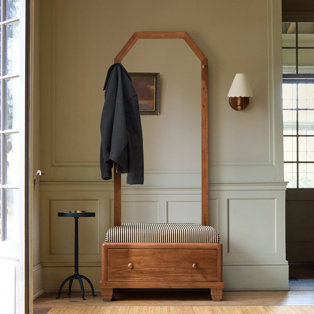 Pierce & Ward Entry Bench w/ Mirror (32") | West Elm (US)
