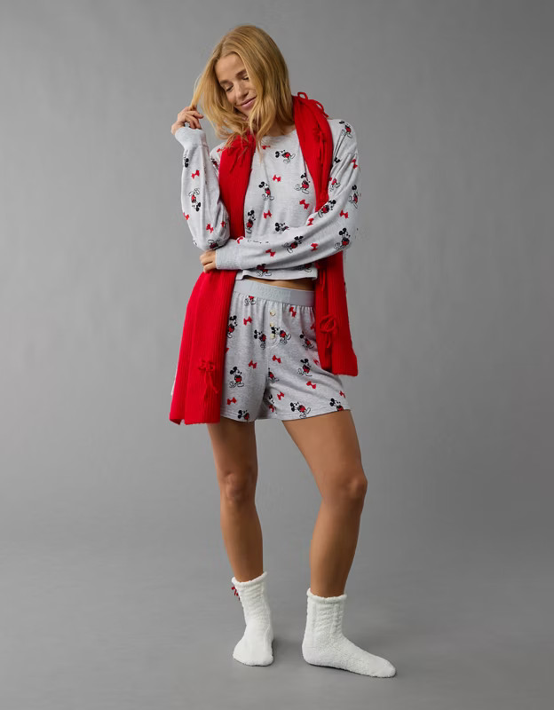 AE Mickey Mouse Plush PJ Set | American Eagle Outfitters (US & CA)