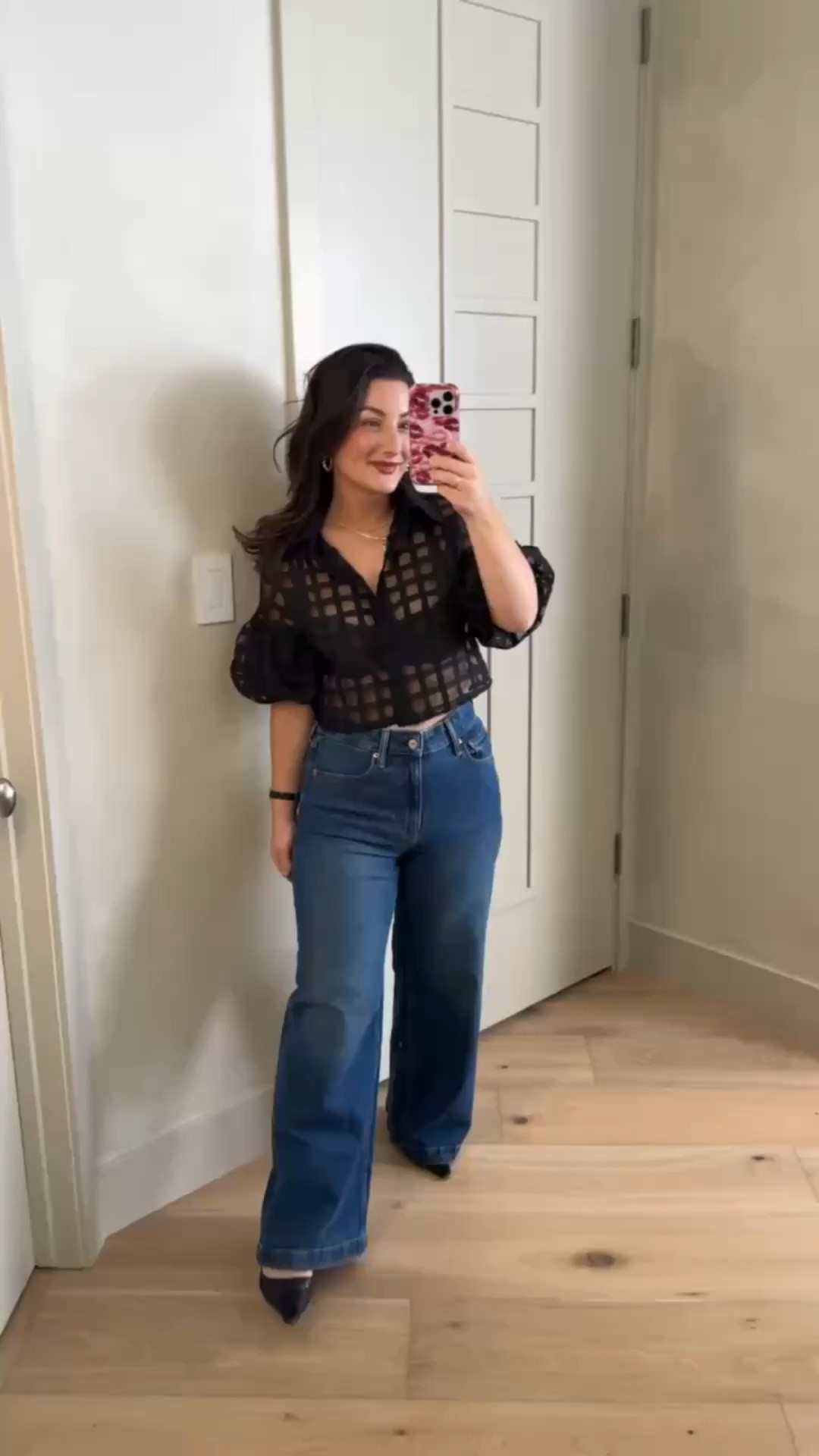 This button up sheer top is so stunning!! Paired it with my favorite jeans for a chic look! 

Top size small, jeans size 27 petite 

5'0" 140lbs
Petite friendly

#LTKdayinmylife #LTKootd #LTKPetite
