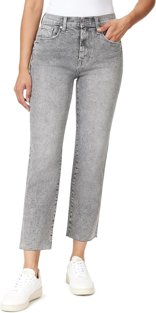 kensie Jeans Women's The Allie High-Rise Slim Straight Raw Hem 27-Inch Inseam, Sizes 0-16 | Amazon (US)