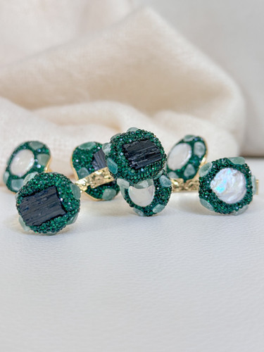 Green Bling Cuff | Easton Elle US
