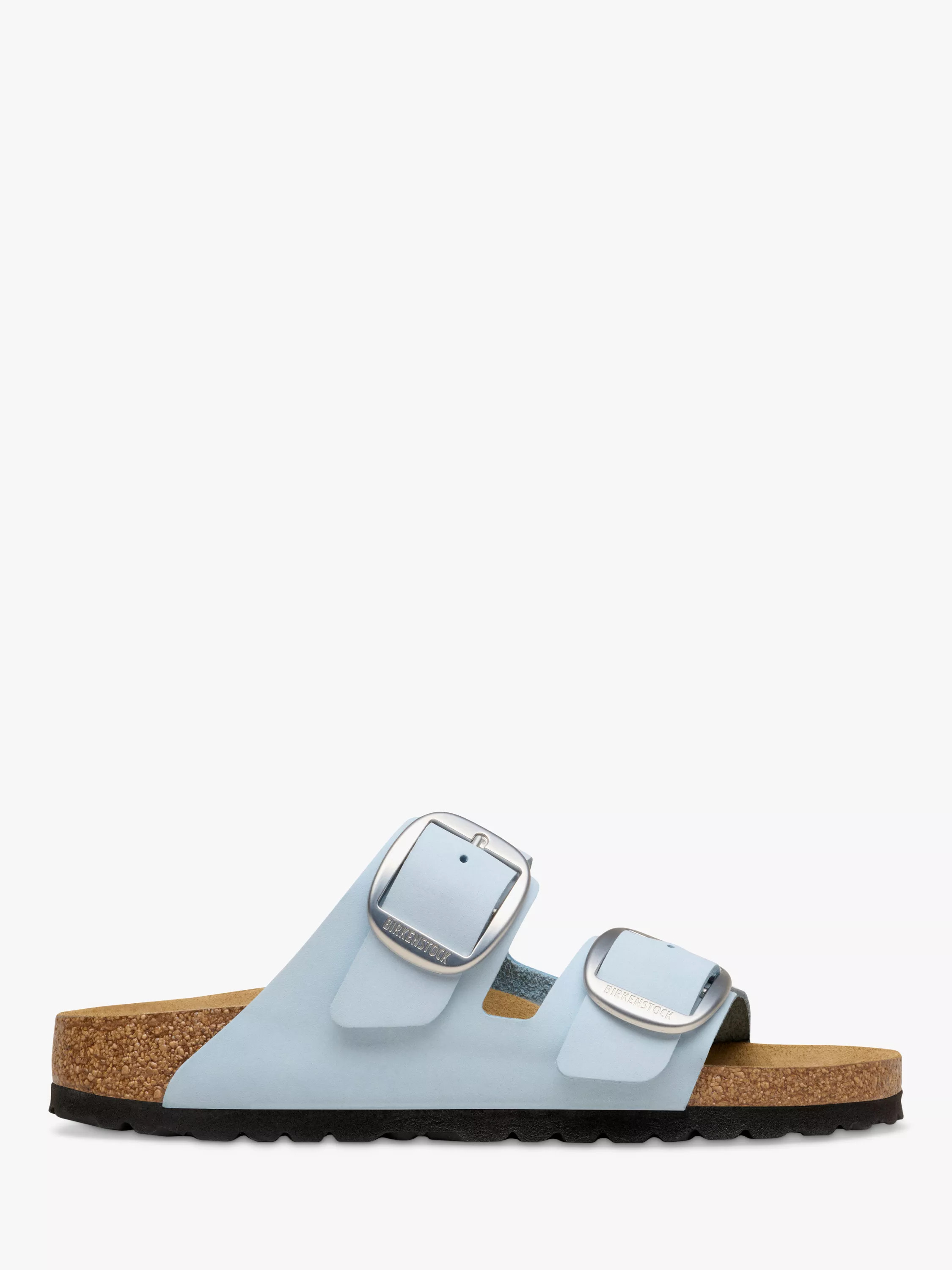 Birkenstock Arizona Leather Big Buckle Sandals, Blue | John Lewis (UK)