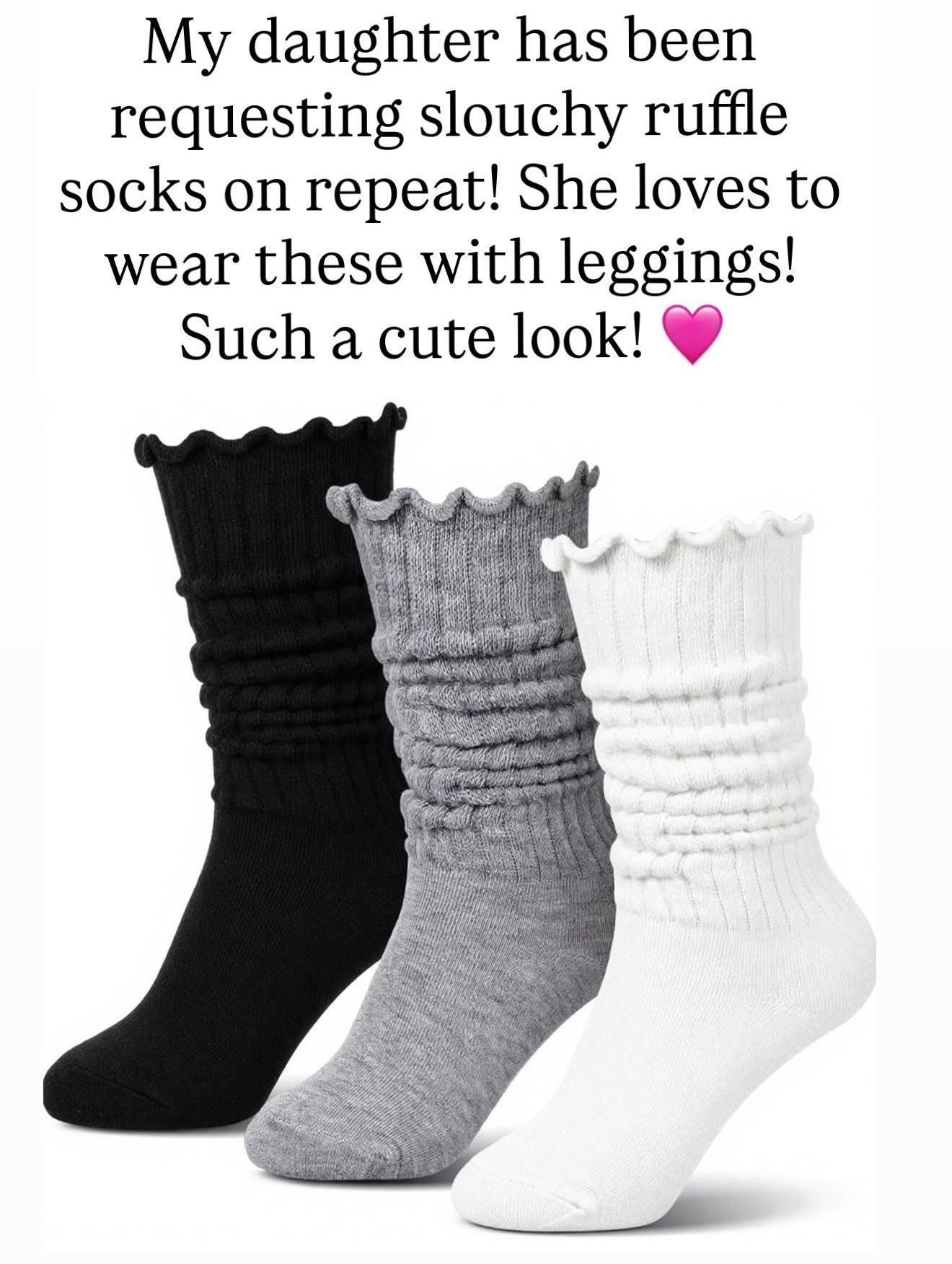 I’m loving this ruffle slouchy sock trends. These are so great.

#LTKootd #LTKgrwm