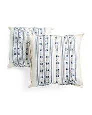 18x18 2pk Indoor Outdoor Striped Pillow Set | Marshalls