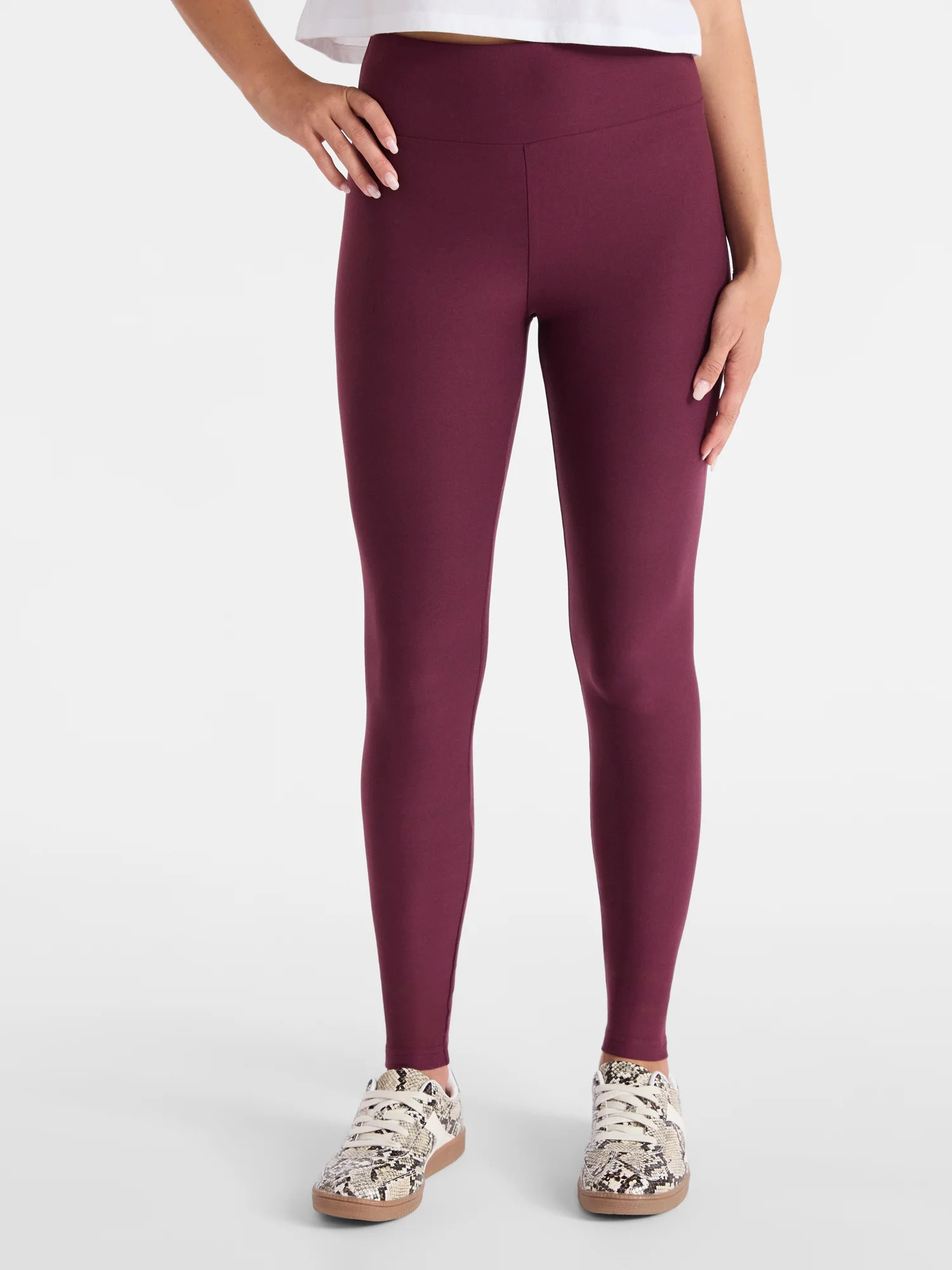 No Boundaries Faux Suede Core Ankle Leggings, 27.5'' Inseam, Women's | Walmart (US)