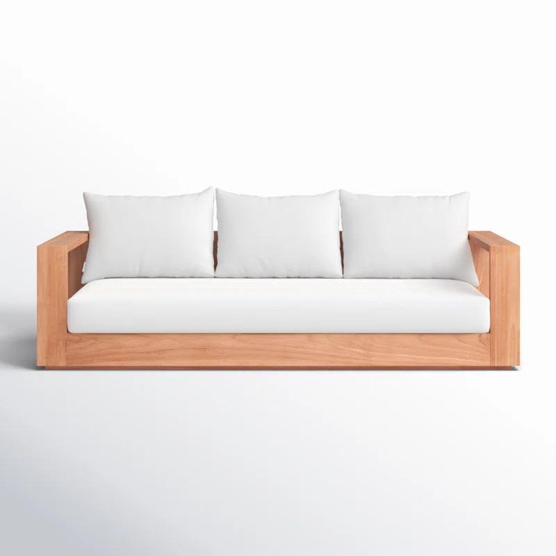 Gazel 87'' Teak Outdoor Sofa | AllModern