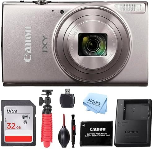 PowerShot IXY 650 (ELPH 360 HS) Digital Camera (Silver) – 20.2MP Wi-Fi Enabled – Includes 32G... | Amazon (US)