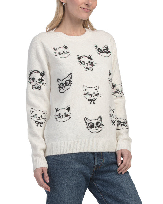 Silly Cats Sweater | TJ Maxx