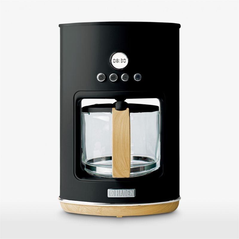 HADEN Dorchester Ultra Matte Black 10-Cup Programmable Drip Coffee Maker + Reviews | Crate & Barr... | Crate & Barrel