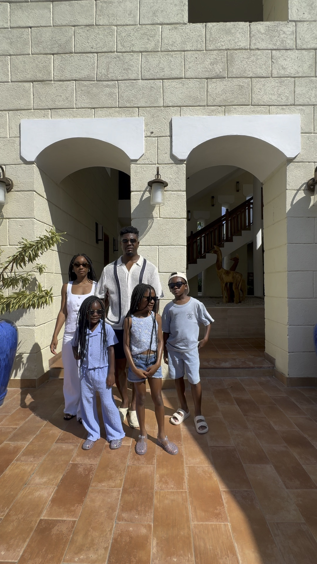 Family causal vacation outfits / denim shorts, two piece sets 

#LTKVideo #LTKkids #LTKfamily