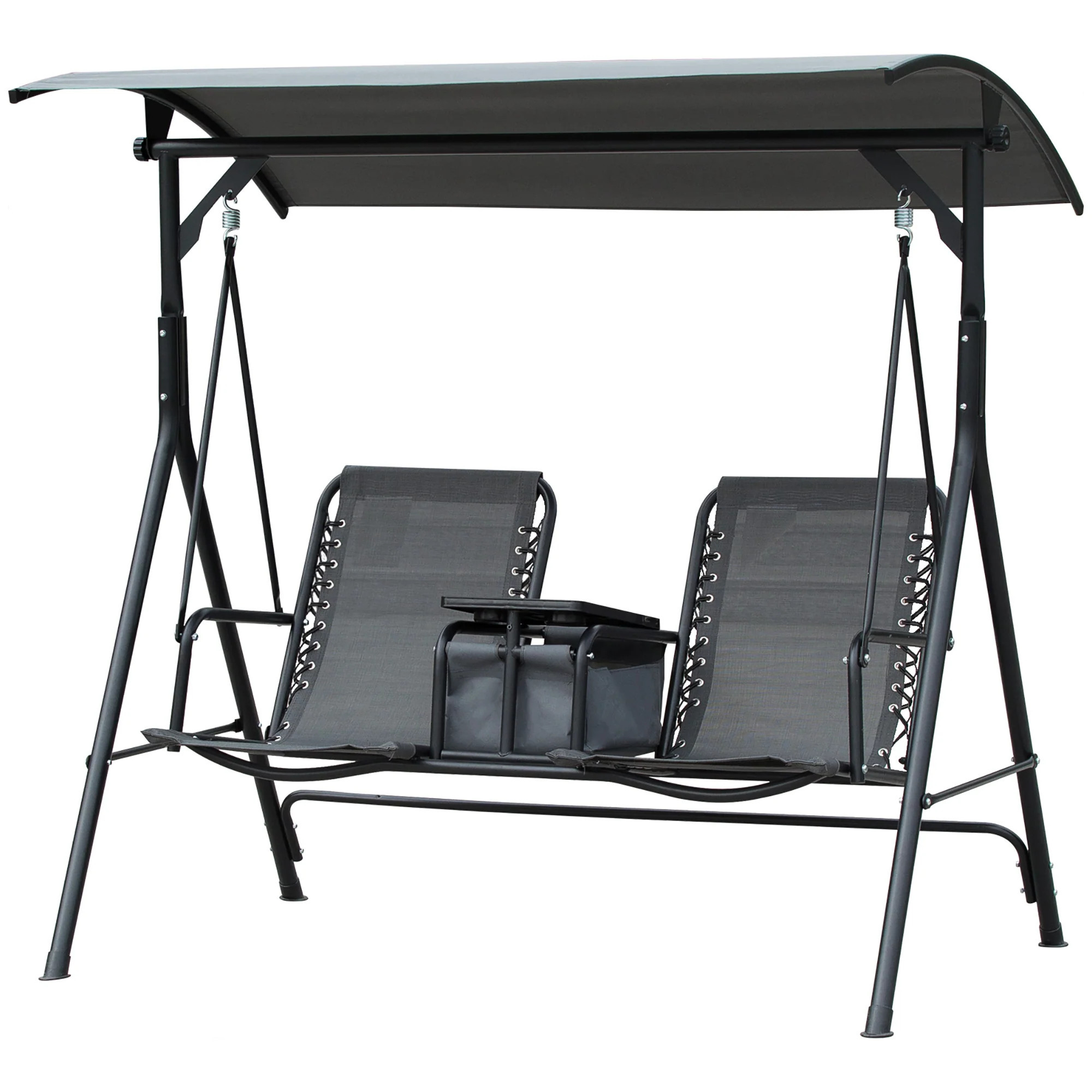2-Person Porch Swing with Canopy and Cup Holders | Shop Simon