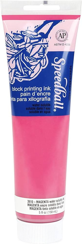 Speedball Water-Soluble Block Printing Ink, 5-Ounce Tube, Magenta | Amazon (US)