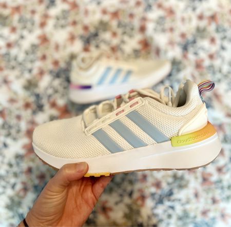 Loving these Adidas Cloud Foam sneakers 🌈 run slightly big, I would recommend going down a half size 

#LTKtravel #LTKunder100 #LTKfit