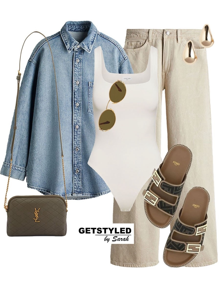 Denim shirt styling 🫶🏼

#denimshirt #sandals 

#LTKspring #LTKbag #LTKstyletip