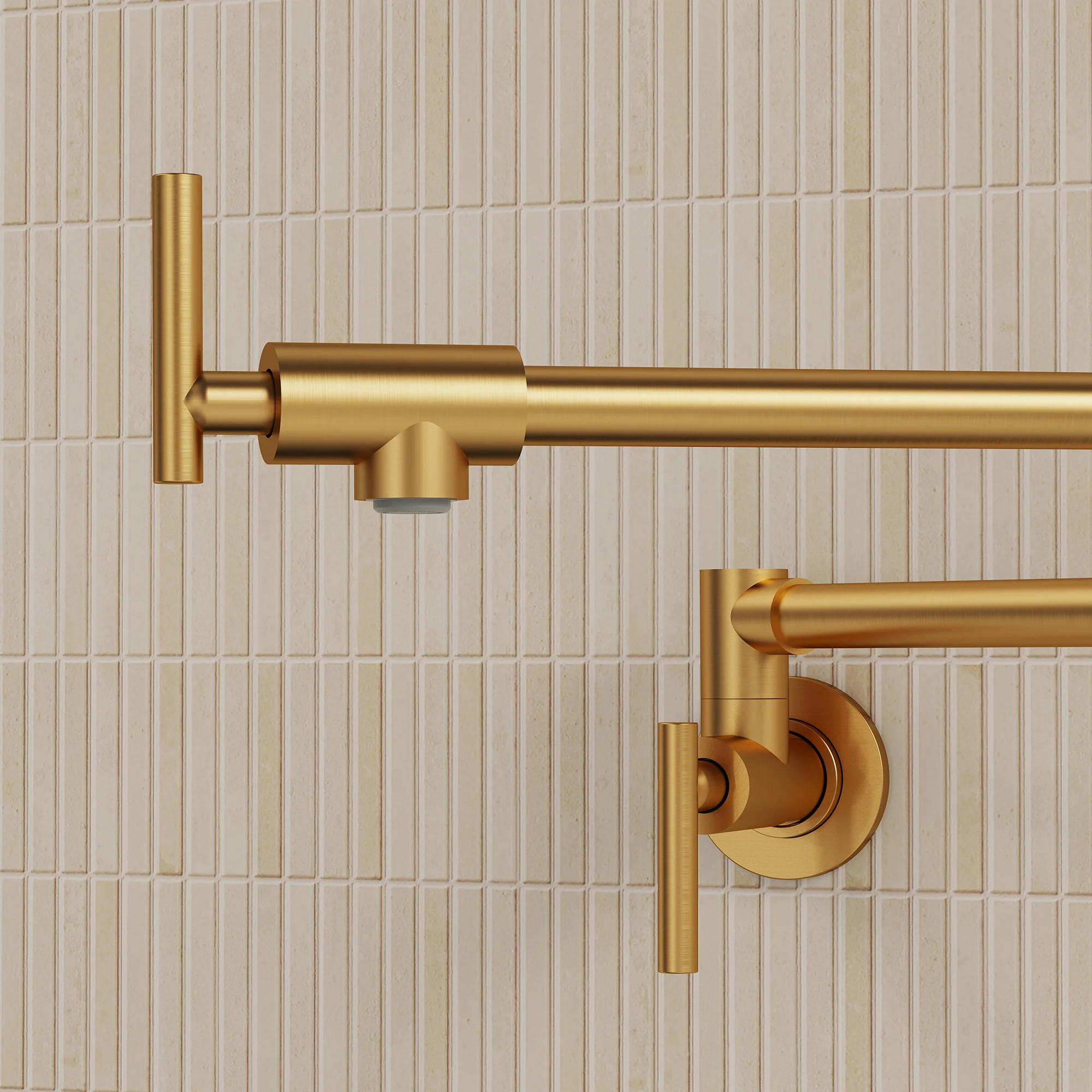 Contemporary Pot Filler Faucet, Two-Handle Wall Mount Pot Filler Kitchen Faucet | Wayfair North America