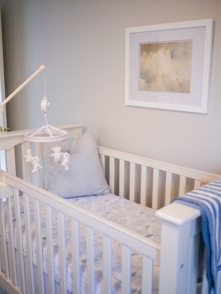 Light blue crib and decor for a baby boy nursery

#LTKkids #LTKbaby